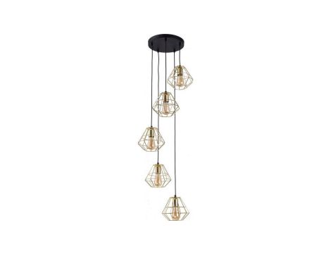 Lampa wisząca SITYA w stylu industrialnym, kolor biały na linkach, gwint E27 K-4391 Kaja Lighting