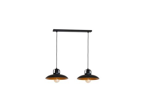 Lampa sufitowa z eleganckimi drucianymi loftowymi kloszami na E27, czarna K-3770 Kaja Lighting