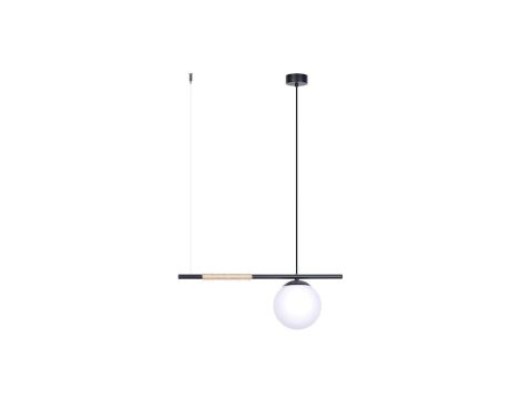 Lampa wisząca TAMBO na E27, szklana kula klosz matowy biały, styl boho K-4950 Kaja Lighting