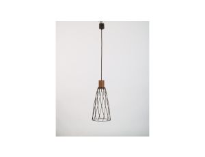 Lampa wisząca MODESTO z drewnianymi elementami w kolorze orzechowym, gwint GU10 10164 TK Lighting