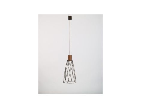 Lampa wisząca MODESTO z drewnianymi elementami w kolorze orzechowym, gwint GU10 10164 TK Lighting