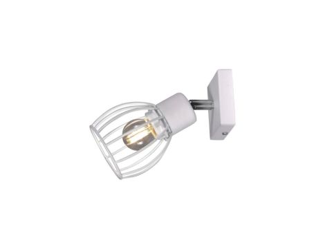 Nowoczesny kinkiet z drucianym kloszem biały z serii MIKA WHITE K-4574 Kaja Lighting