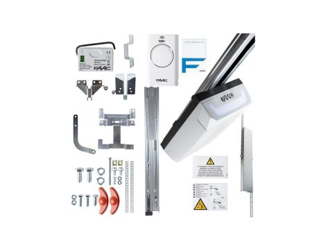 Zestaw FAAC D600 do bram garażowych z 3m szyną dwuczęściową kewlarową