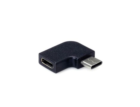 Adapter VALUE, USB 3.2 Gen 2, typ C - C, M/F, kąt 90, czarny