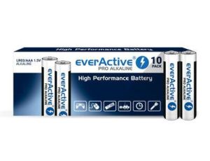 10 x baterie alkaliczne AAA / LR03 everActive Pro Alkaline (kartonik)