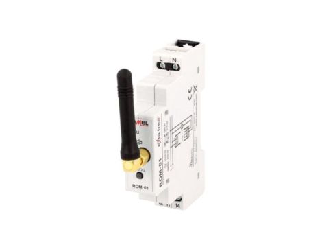 ROM-01 Odbiornik, na szynę DIN, 230VAC, przekaźnik NO / NC