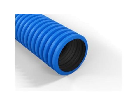 Rura osłonowa karbowana QRK 50/50 FLEX 50mm 450N niebieska, dwuwarstwowa w kręgu 50m – 020500005001