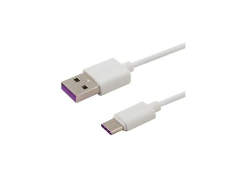 Kabel SAVIO CL-126 (USB typu C - USB 2.0 typu A 1m kolor biały)