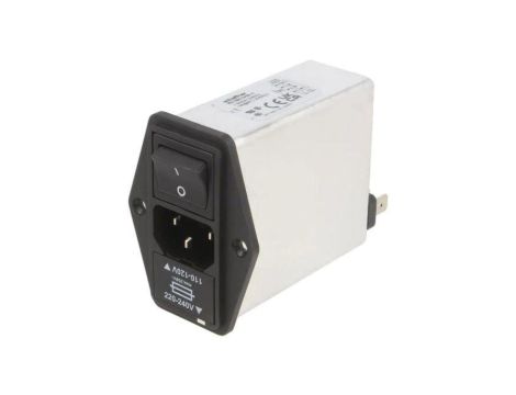 Złącze zasilające AC męskie 10A 250VAC C14 (E) 600uH FN1394-10-05-11