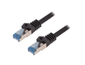 CQ4093S Patch cord S/FTP 6a linka Cu LSZH czarny 10m 26AWG