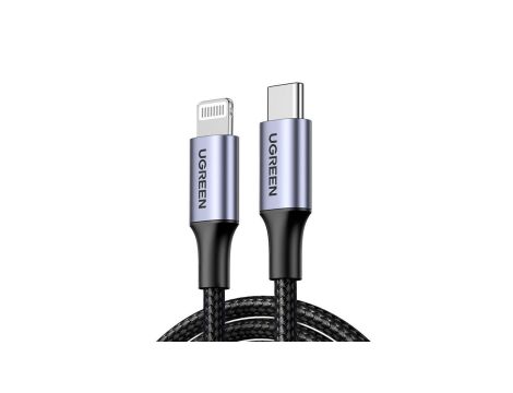 Kabel Ugreen US304 60759 Lightning - USB-C 2.0 MFi 1 m - szary