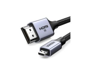 Kabel Ugreen HD164 15517 micro HDMI / HDMI 2.1 8K 2m - szary