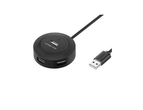 Ugreen HUB 4w1 USB-A - 4xUSB-A 2.0 480Mb/s 1m czarny (CR106)
