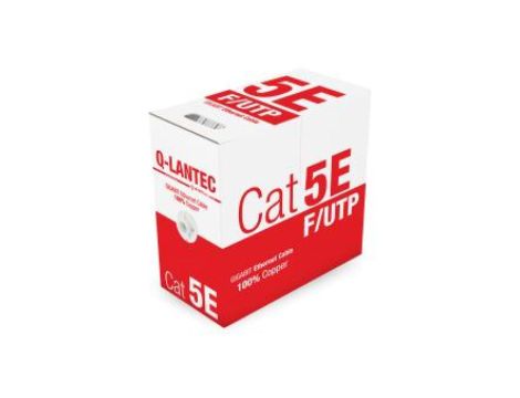 Kabel sieciowy A-LAN drut, 100 miedź KIF5PVC305NC (FTP 305m kat. 5e kolor szary)