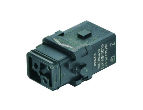 Złącze Han 1A prostokątne żeńskie 2pin +PE 09100022706
