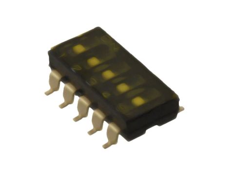 Przełącznik DIP-SWITCH liczba biegunów 5 ON-OFF 0.025A/24VDC A6S-5102-H