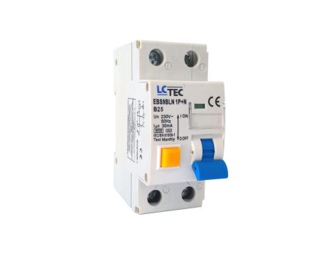 Wyłącznik różnicowonadprądowy 1P+N 25A typ AC EBS9BLN