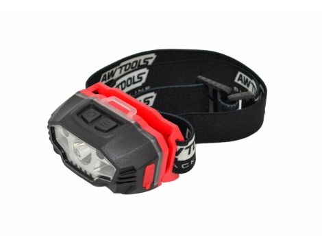 AWTOOLS LATARKA CZOŁOWA LED USB 5 FUNKCJI BLACK LINE - 4