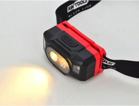 AWTOOLS LATARKA CZOŁOWA LED USB 6 FUNKCJI POWER BANK BLACK LINE - 4