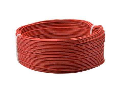 Kabel silikonowy SIF 180C 300/500V 2,5 ciepłoodporny LSOH czerwony linka TKD / 100 m /