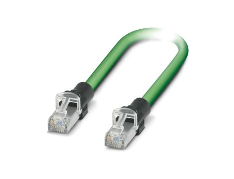 1112785 Patch cord SF/UTP 5 linka Cu,cynowana PVC zielony 0,5m 22AWG