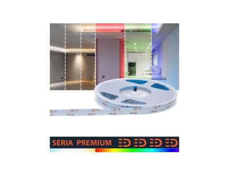 Taśma Premium 24V COB 840led RGB+CCT (5) RGB + Tunable White
