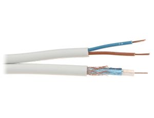 Kabel koncentryczny CCTV K-60+2x0.50 /100m/