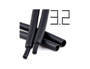 1M RURKA KOSZULKA TERMOKURCZLIWA z KLEJEM GRUBA CZARNA 3mm 3.2/1 mm