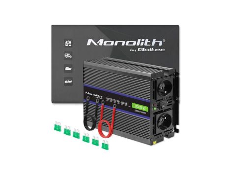 Qoltec Przetwornica napięcia Monolith 3000 MS Wave 12V na 230V 1500/3000W USB