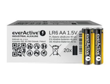 baterie alkaliczne everActive Industrial LR6 / AA - 40 sztuk (pakowane w zgrzewki shrink po 2szt.)