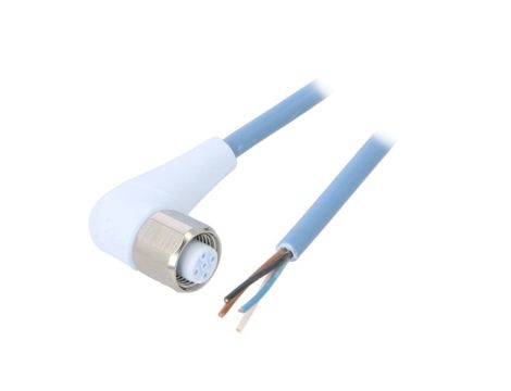 Złącze okrągłe M12 żeńskie kątowe z wolnym końcem przewodów 4pin 7024-12341-3212000