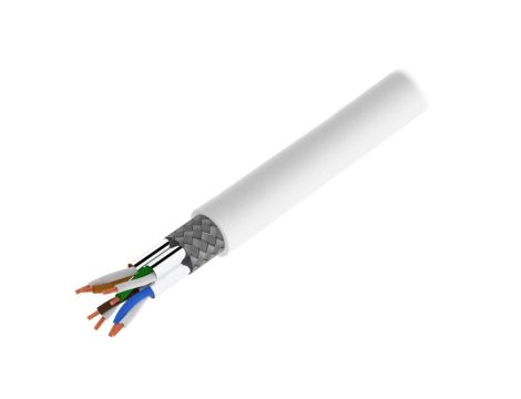 Przewód S/FTP Cat 7 Cu 26AWG LSZH 50m szary