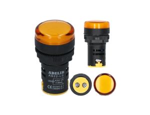 Lampka kontrolna sterownicza żółta LED fi:22 12V