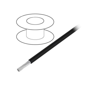 3050 BK001 Przewód na rolce o długości 305m linka Cu, 300V PVC czarny 24 AWG