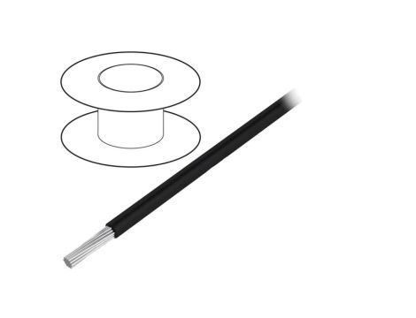 3073 BK005 Przewód na rolce o długości 30,5m linka Cu, 600V PVC czarny 20 AWG