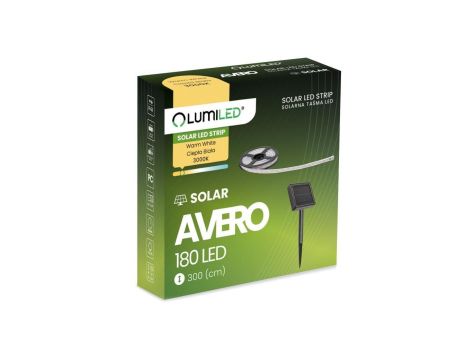 Taśma LED Solarna Pasek 180x LED 3000K Ciepła IP44 3m AVERO Lumiled
