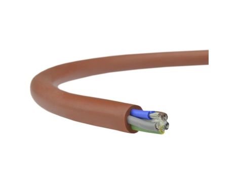 Kabel silikonowy SIHF 180C 300/500V 5x1,5 ciepłoodporny LSOH ceglasty linka TKD /100m/