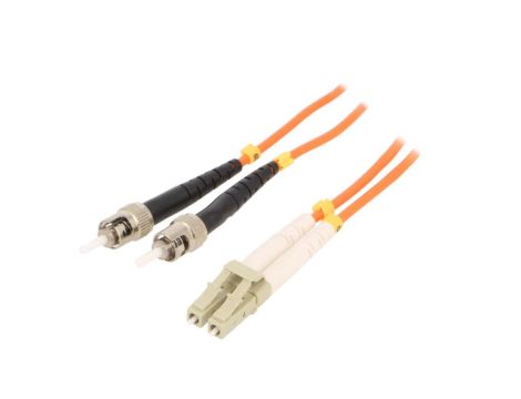 CFO-LCST-OM2-10M Patch cord światłowodowy OM2 LC/UPC,ST/UPC 10m pomarańczowy