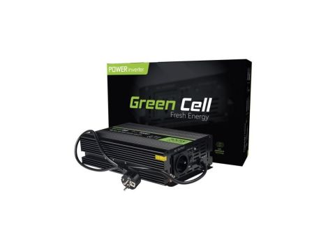PRZETWORNICA NAPIĘCIA INWERTER Green Cell 12V -igt/br 230V 300W/600W CZYSTA SINUSOIDA INV07