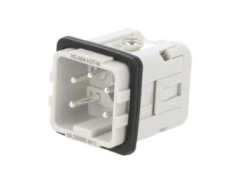 HC-A04-I-UT-M Złącze HDC, wkładka stykowa, męskie, il.pinów: 5, 10A, 500V, HEAVYCON