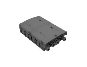 Mufa przełącznica światłowodowa podwieszana FO na 24+3 adapterów SC simplex 4:24 (4 wejścia, 24 wyjść) z tackami (24 spawów + 3)