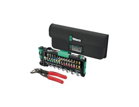 Zestaw bitów 40szt Tool-Check Combi + szczypce nastawne Cobra 87 01 125 WERA
