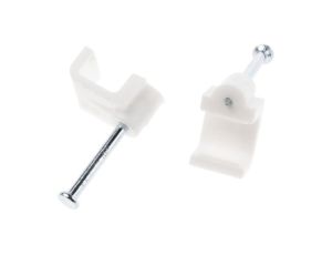 Spinka do kabli Prostokątna obejma do kabli, materiał: PE, 9.3 x 8 x 8mm, RS PRO