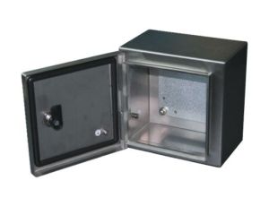 Szafka ścienna rozdzielcza, materiał: Stal nierdzewna typu 304, IP66, 500 x 500 x 200mm, RS PRO