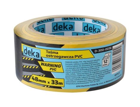 Taśma ostrzegawcza żółto-czarna 48mm*33m