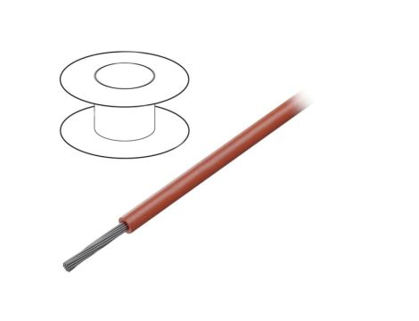 Przewód na rolce 30,5m linka Cu 24AWG PVC czerwony 1kV 1550 RD005