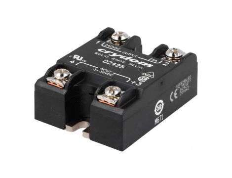 D2425 Przekaźnik półprzewodnikowy Uster: 3...32VDC 25A 24...280VAC IP00