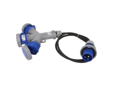 9432003Złącze zasilające AC rozgałęźnik 16A 230VAC męskie/żeńskie