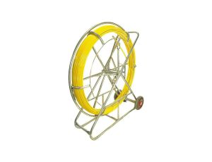 WŁÓKNO SZKLANE DO PRZECIĄGANIA KABLI 8mm / 150m (PILOT / STALKA) PE + STOJAK