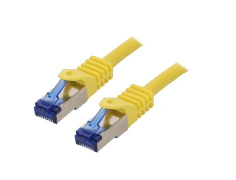 C6A077S Patch cord S/FTP 6a linka Cu LSZH żółty 5m 26AWG -20...75C